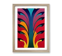 A Surreal Abstract Feather No.3 Framed Print | A4 Oak Framed Wall Art | Ready to Hang | Surrealist Fantasy Picture | Living Room Bedroom Lounge Office