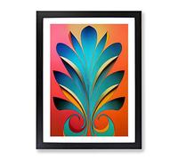 A Surreal Abstract Feather No.4 Framed Print | A2 Black Framed Wall Art | Ready to Hang | Surrealist Fantasy Picture | Living Room Bedroom Lounge Office