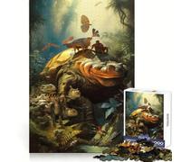 A Surreal Armored Toad 1000 Piece Jigsaws for Adults Puzzle Brain Calisthen Clear Color Hard Challenge Furniture Decor (38x26cm)