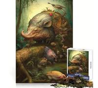 A Surreal Giant Forest Hog 1000 Piece Jigsaw Puzzle for Adults Mindful Game High Def Print Happy Challenge Thoughtful Gift (38x52cm)