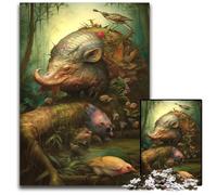 A Surreal Giant Forest Hog Jigsaws 1000Pieces for Adults Puzzles for Adults for Home Decor Ideal ChristmasNew Year Gift for Teenagers 1000 PCS(75x50cm)