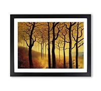 A Sweet Autumn Forest Framed Print | A4 Black Framed Wall Art | Ready to Hang | Modern Landscape Picture | Living Room Bedroom Lounge Office
