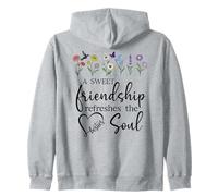 A Sweet Friendship Refreshes Soul Sisters Bestie Best Friend Zip Hoodie