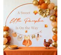 A Sweet Little Pumpkin Is on the Way Wall Decal Pumpkin Theme Party Decoration Welcome Sweet Baby Birthday Party Decoration