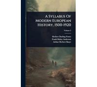 A Syllabus Of Modern European History, 1500-1920