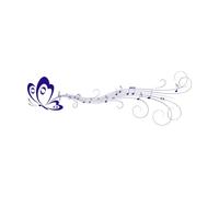 a Symbol of The Flying Butterfly with Music Notes Wall Decals 42x127.7cm Do not Damage The Wall Surface DarkBlue