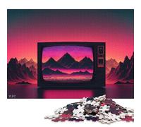A Synthwave Transmission Puzzle for Adults And Teenagers 1000 Pieces Puzzle for Adults For Family Fun & Game Night 1000pcs (75x50cm)