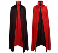 A-SZCXTOP 47.2inch Halloween Vampire Cloak Capes,Unisex Reversible Stand-Up Collar Vampire Witch Cloak Capes for Adult or Child Kids Men Women,Masquerade Party Cosplay Costumes