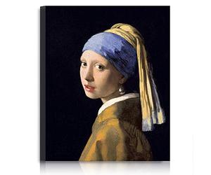 A&T ARTWORK Girl with a Pearl Earring | by Johannes Vermeer; Giclee Canvas Print; Size: 30x24 in