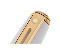 A. T. Cross Ball Pen Prelude Glossy White Rose Gold Fixtures