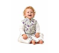 A.T.U.N. (ALL THINGS UBER NICE) Baby Boys Ethnic Pure Cotton Kurta Pajama Set with Printed Nehru Jacket | Infant Traditional Indian Festive Clothing Set |, White 1, 3-6 mois