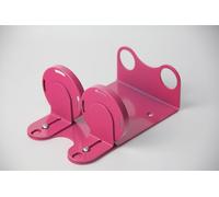 A&T WALL MOUNT 500ML DOUBLE DISPENSER PINK CHROME BOTTLE HOLDER