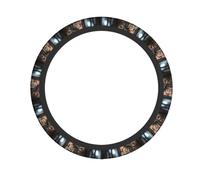 A Tabby Cat Printed Steering Wheel Cover Elastic Stretch Car Wheel Wrap Breathable Non-Slip Steering Wheel Protector for Car Truck SUV