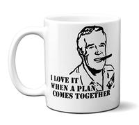 A Team - Hannibal Smith - I Love It When a Plan Comes Together - Pop Art - 11oz Ceramic Mug