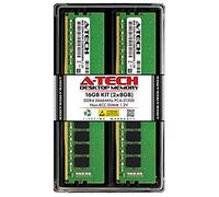 A-Tech 16GB (2x8GB) DDR4 2666MHz DIMM PC4-21300 UDIMM Non-ECC 1.2V CL19 288-Pin Desktop Computer RAM Memory Upgrade Kit