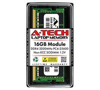 A-Tech 16GB DDR4 3200 MHz SODIMM PC4-25600 (PC4-3200AA) CL22 Non-ECC Laptop RAM Memory Module