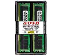 A-Tech 64GB Kit (2x32GB) DDR4 2133MHz PC4-17000 ECC RDIMM 2Rx4 Dual Rank 1.2V ECC Registered DIMM 288-Pin Server & Workstation RAM Memory Upgrade Modules (A-Tech Enterprise Series)