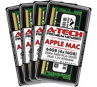 A-Tech 64GB Kit (4 x 16GB) for Apple iMac (Mid 2017 Silver) 27-Inch 5K Retina 4-Core Intel Core i5 Core i7 - MNE92LL/A MNEA2LL/A MNED2LL/A iMac18,3 A1419 (EMC 3070) - DDR4 2400Mhz SODIMM Memory Ram