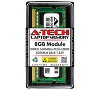 A-Tech 8GB DDR3/DDR3L 1600MHz PC3L-12800 (PC3-12800) CL11 SODIMM 2Rx8 1.35V 204-Pin Non-ECC SO-DIMM Laptop, Notebook RAM Memory Module