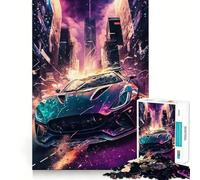 A Technicolor Dream Car Puzzles for Adults 1000 Puzzles Clear Logic Tight Joint Fun Activity Christmas Idea (50x75cm)