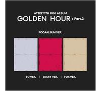 A-TEEZ - 11th Mini Album Golden Hour : Part.2 Pocaalbum version (For ver.) + Extra photocards
