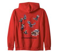 A Tempted Murder of Crows with Donuts funny pun design Zip Hoodie