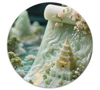 A Thousand Li of Rivers And Mountains, Circular Puzzle with 1000 Pieces, Enjoyable Creative Pastime, Great for Family Or Individual Use, Suitable for Ages 10+, 1000pcs (67.5x67.5cm)