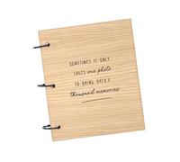 'A Thousand Memories’ Engraved Photo Book | Adventure Scrapbook For Adults | Travel Gift For Her Him | Memorial Photo Album | Family Memory Book (Oak, 25 Pages)