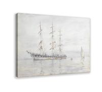 A Three-masted Windjammer Lying at Anchor in The Carrick Roads by Henry Scott Tuke Impressionism Canvas Art Poster And Wall Art Picture Print Modern Family Bedroom Decor Posters 20x30inch(50x75cm)