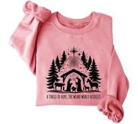 A Thrill Of Hope The Weary World Rejoices Sweatshirt Hoodie Christian Christmas Sweatshirts For Women Men