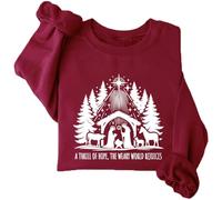 A Thrill Of Hope The Weary World Rejoices Sweatshirt Hoodie Christian Christmas Sweatshirts For Women Men