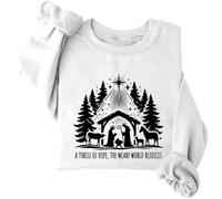 A Thrill Of Hope The Weary World Rejoices Sweatshirt Hoodie Christian Christmas Sweatshirts For Women Men