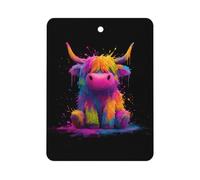 A Tie-dye Style Highland Cow Car Aromatherapy Tablets