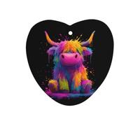 A Tie-dye Style Highland Cow Car Aromatherapy Tablets