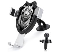 A Tiger Car Phone Mount Universal Auto Phone Holder Adjustable Cellphone Car Mount 360° Rotation, Dashboard & Windshield & Air Vent Strong Suction Cup Phone Stand Compatible with All Smartphones