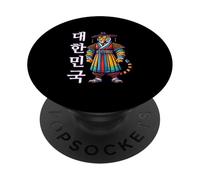 A Tiger In Korean Traditional Hanbok Dae Han Min Guk Hangul PopSockets Adhesive PopGrip