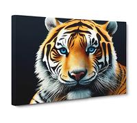 A Tiger Portrait Vol.2 Canvas Print | Gallery Wrapped 30mm Frame Wall Art | 30x20 inches | Ready to Hang | Contemporary Animals Picture | Living Room Bedroom Lounge Office