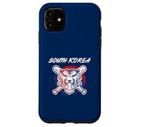 A Tiger With Crossed Baseball Bats South Korea Pride Case for iPhone 11