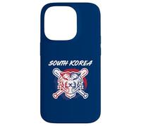 A Tiger With Crossed Baseball Bats South Korea Pride Case for iPhone 14 Pro