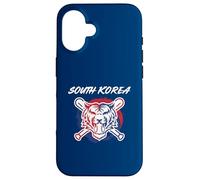 A Tiger With Crossed Baseball Bats South Korea Pride Case for iPhone 16