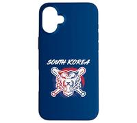A Tiger With Crossed Baseball Bats South Korea Pride Case for iPhone 16 Plus