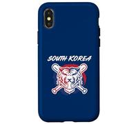 A Tiger With Crossed Baseball Bats South Korea Pride Case for iPhone X/XS