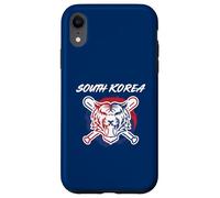 A Tiger With Crossed Baseball Bats South Korea Pride Case for iPhone XR