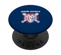 A Tiger With Crossed Baseball Bats South Korea Pride PopSockets Adhesive PopGrip