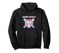A Tiger With Crossed Baseball Bats South Korea Pride Pullover Hoodie