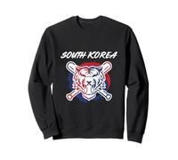 A Tiger With Crossed Baseball Bats South Korea Pride Sweatshirt
