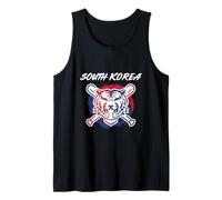 A Tiger with Crossed Baseball Bats South Korea Pride Tank Top