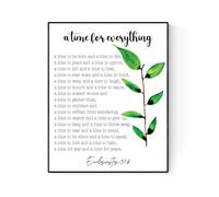 A Time For Everything And A Season For Every Activity Under The Heavens | Scripture | Bible Verse | Ecclesiastes 3:1-8 | Christian Art Prints | Doxology | Home Decor | Wall Artwork | Christian Music