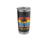 A Time to Chill Retro Sunset for Holiday Travellers Stainless Steel Insulated Tumbler