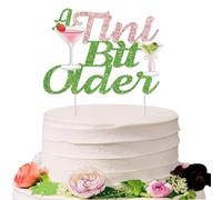 A Tini Bit Older Cake Topper, Girls Happy Birthday Party Cake Decoration Supplies for Martini Themed Party, Martini Bachelorette Party Tiny Bar Decor